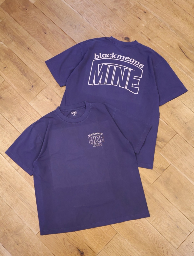 MINE × BLACK MEANS 「 #03 TSHIRT (5th PD AFTER MIDNIGHT) 」　ピグメント染め　ティーシャツ
