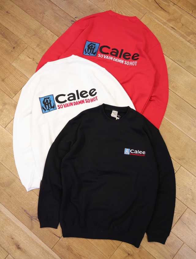 CALEE　「CAL NT LOGO CREW NECK SW ＜NATURALLY PAINT DESIGN＞」　　クルーネックスウェット