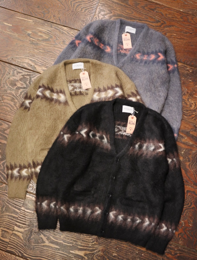 Black Weirdos 「Jacquard Letter Sweater」 モヘアカーディガン Black Weirdos 「Jacquard Letter Sweater」 モヘアカーディガン