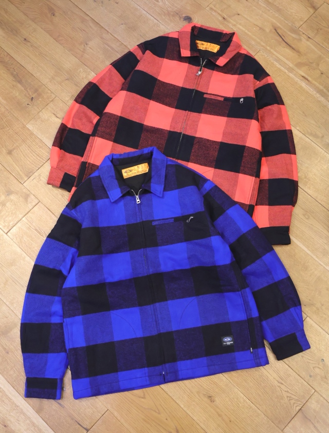 CHALLENGER  　「LINING ZIP UP SHIRT」　ジップアップ チェックシャツジャケット