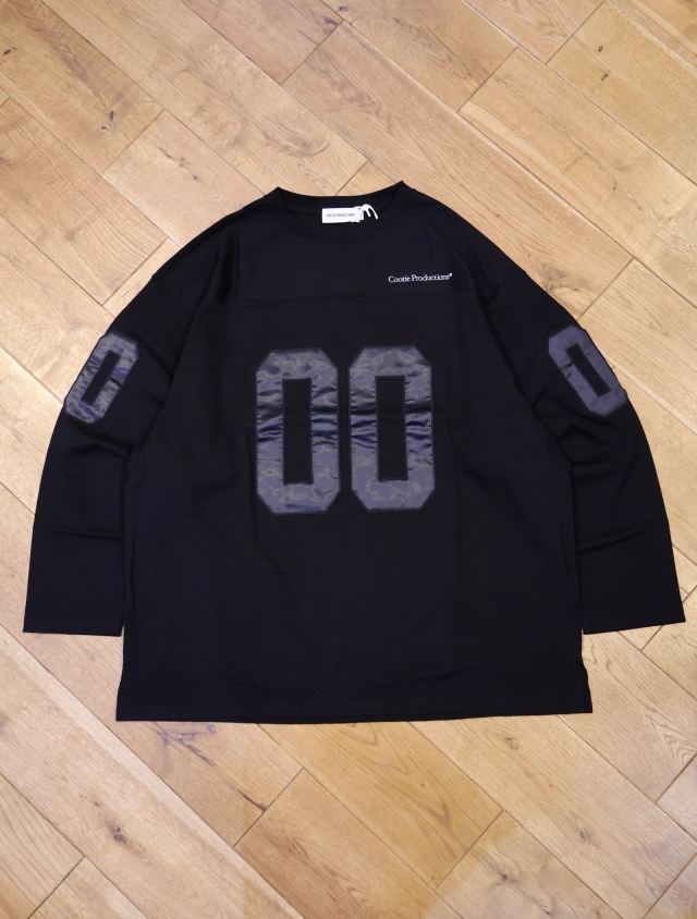 COOTIE　「Plaited Jersey Football L/S Tee」　オーバーサイズ フットボールティーシャツ