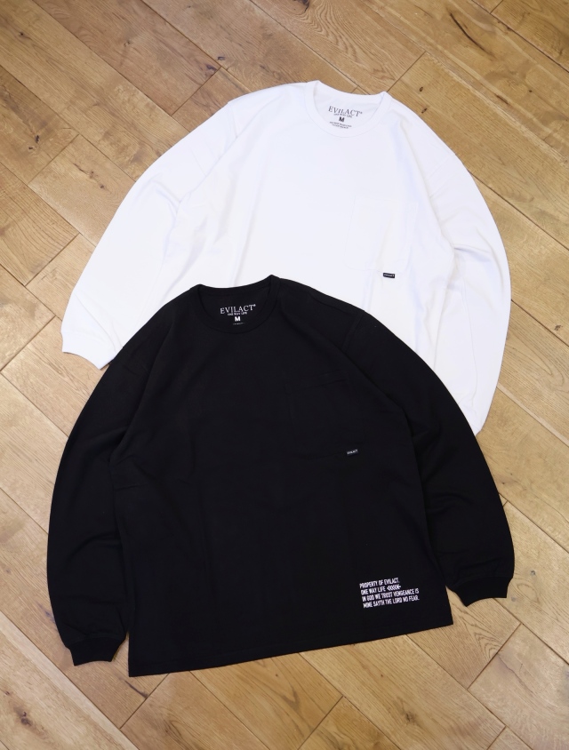 EVILACT 　　「2PAC LS」　2パック ポケットロングスリーブティーシャツ
