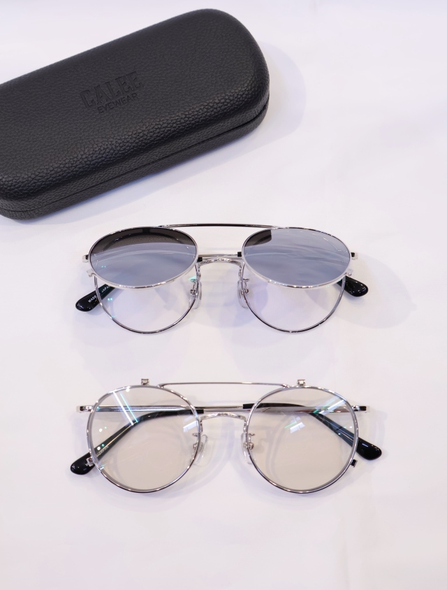 CALEE     「FLIP UP TYPE CIRCLE METAL GLASSES ＜MIRROR LENS＞」　 ミラーレンズ フリップアップタイプ サークルグラッシーズ