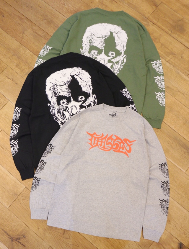 MASSES 「T-SHIRT L/S SKULL MASK」 プリントロンティー