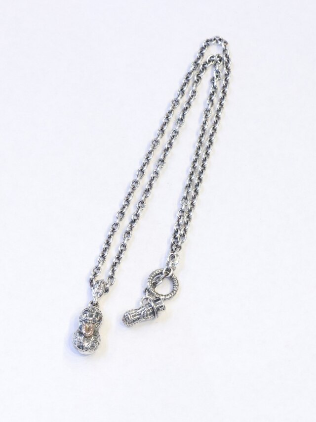 Peanuts&Co　「BERO TATTOO PEANUTS S SILVER × K10PG + CHAIN 50cm」　ペンダントトップ&ネックレス