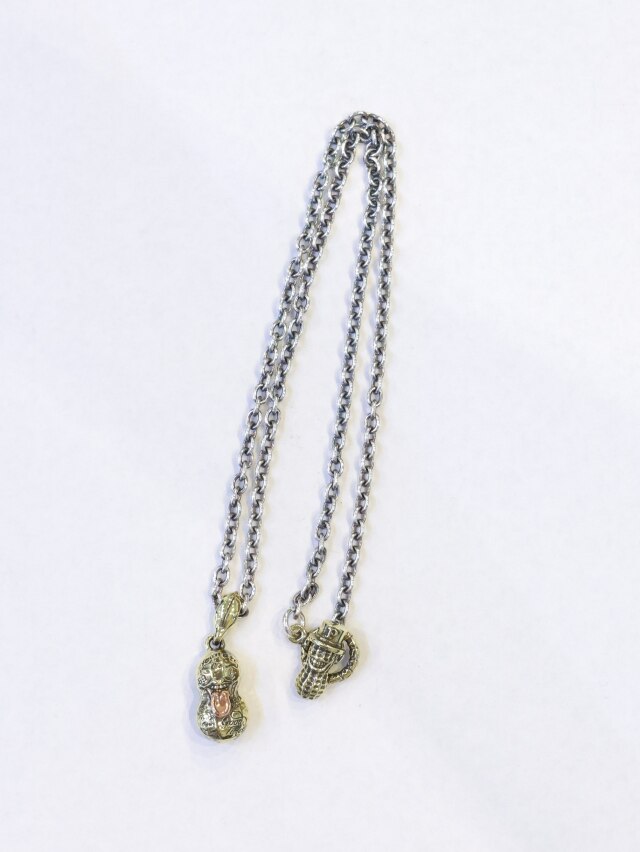 Peanuts&Co　「BERO TATTOO PEANUTS S BRASS × COPPER + CHAIN 50cm」　ペンダントトップ&ネックレス