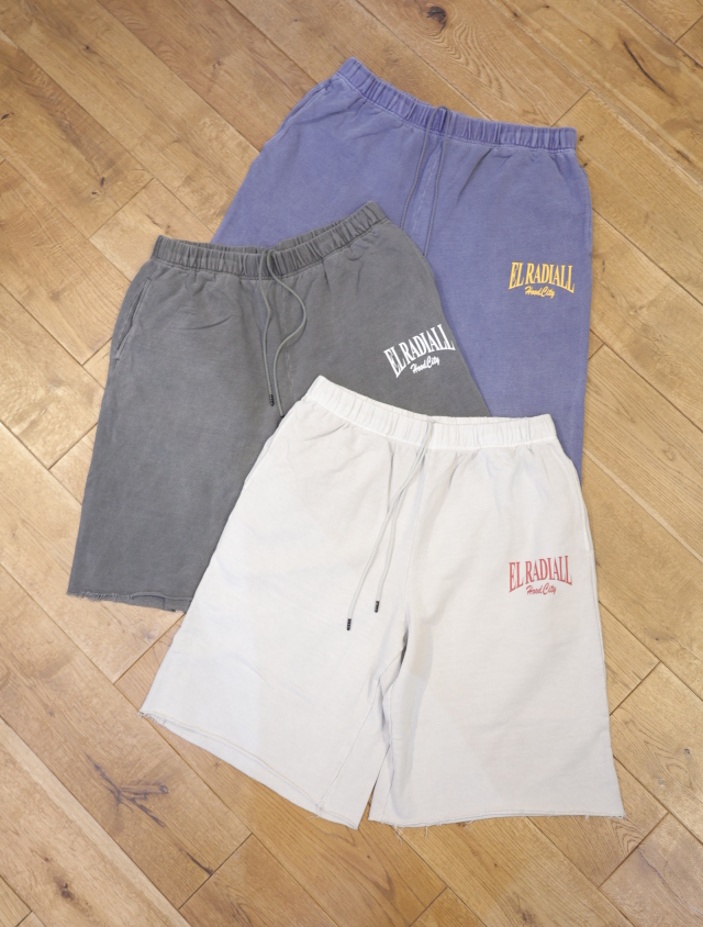 RADIALL　　「ALLEY OOP - STRAIGHT FIT SWEAT SHORTS」　ピグメント加工 スウェットイージーショーツ