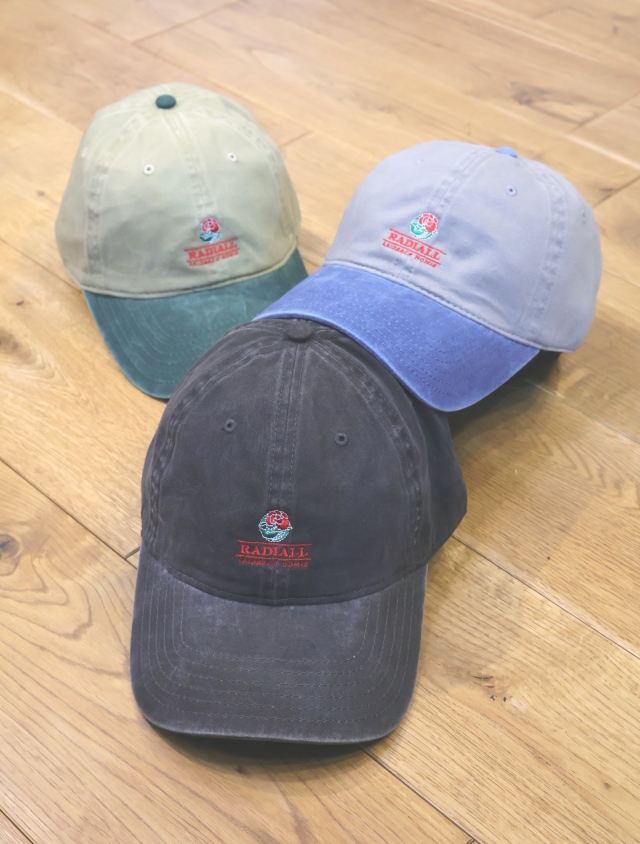 RADIALL　　「ROSE - BASEBALL LOW CAP」　ウォッシュ加工 6パネルベースボールキャップ