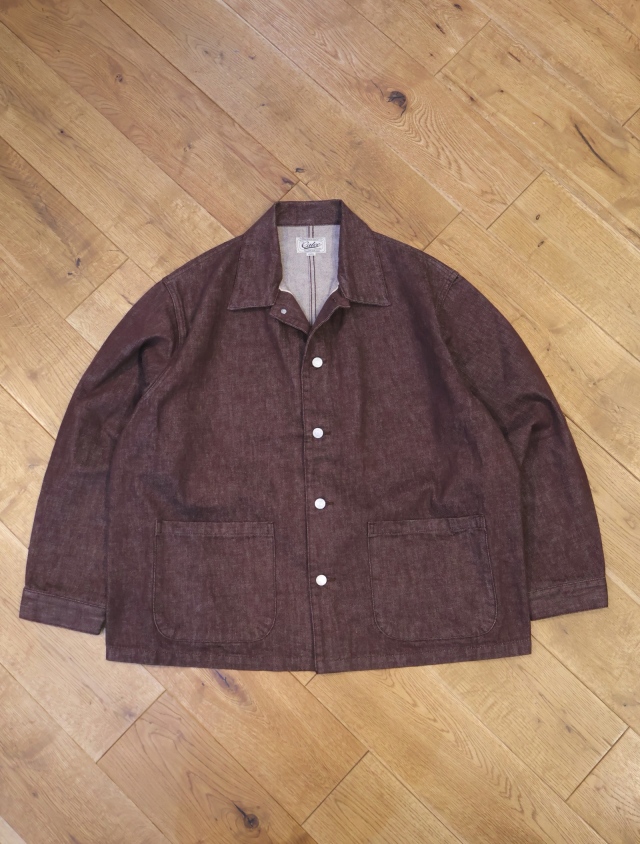 CALEE　「VINTAGE REPRODUCT DENIM COVERALL ＜BROWN DENIM＞ 」  デニムカバーオール