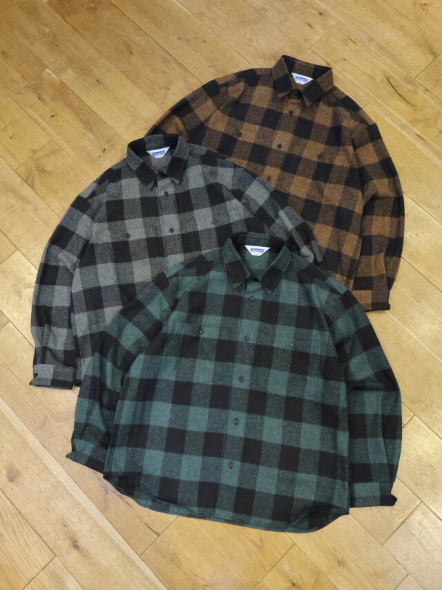 RADIALL　　「FISHER - REGULAR COLLARED SHIRT L/S」　 レギュラーカラー バッファローチェックシャツ