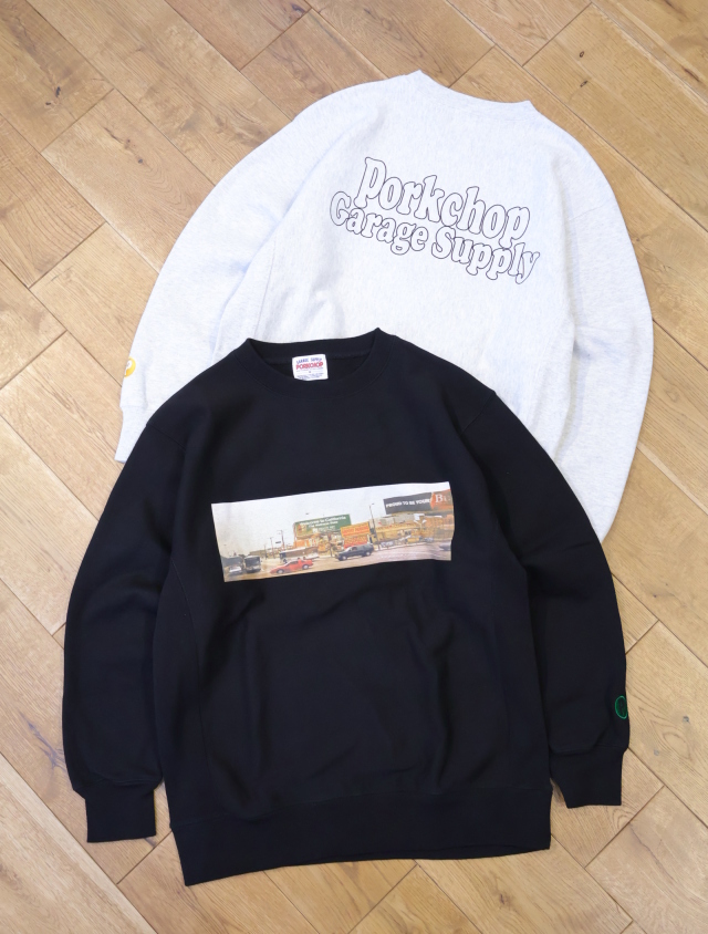【12月21日 発売！】PORKCHOP GARAGE SUPPLY　「80's CALIF SWEAT」  クルーネックスウェット