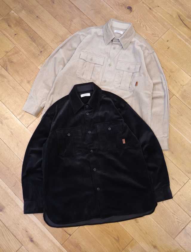 RADIALL　　「BRICKS - REGULAR COLLARED UTILITY SHIRT L/S」　 コーデュロイ ユーティリティシャツ