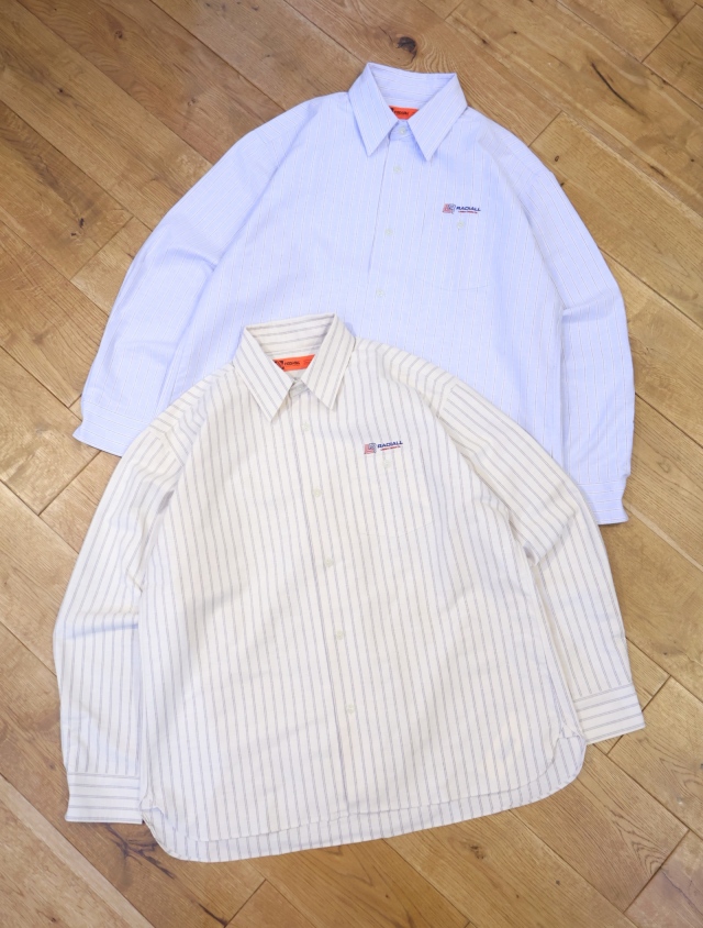 RADIALL　　「INVICTA - REGULAR COLLARED SHIRT L/S」　 レギュラーカラー ストライプワークシャツ