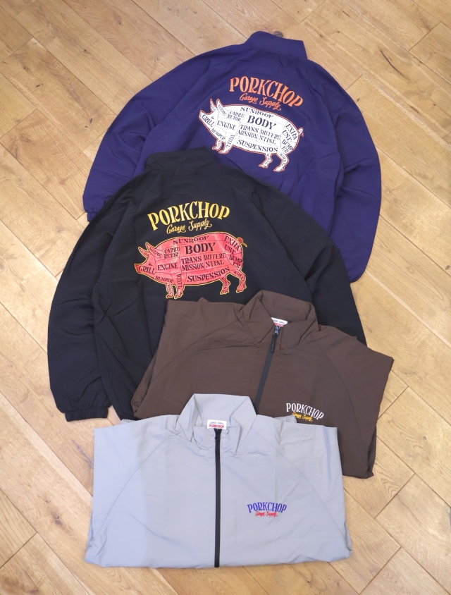 【11月2日 12時～発売開始！】PORKCHOP GARAGE SUPPLY 　「PORK BACK NYLON JKT」 ナイロン トラックジャケット