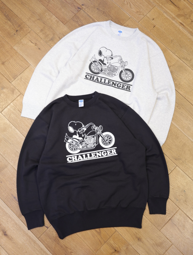 CHALLENGER　「SNOOPY C/N SWEAT」　クルーネックスウェット