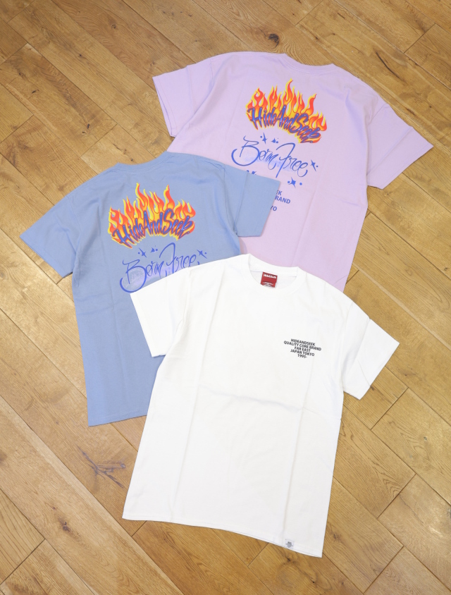 Hide and Seek　「Flame S/S Tee」　プリントティーシャツ