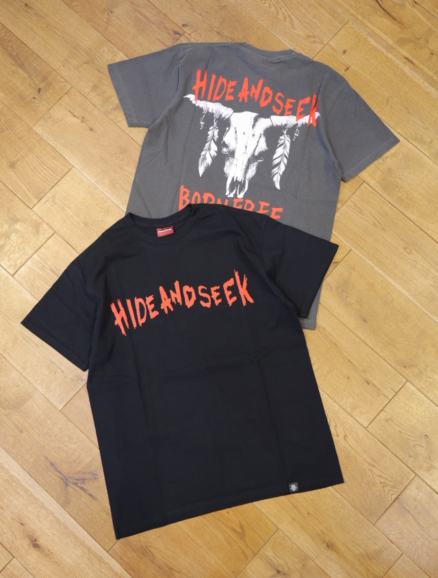 Hide and Seek　「Buffalo Skull S/S Tee（BACK）」　プリントティーシャツ