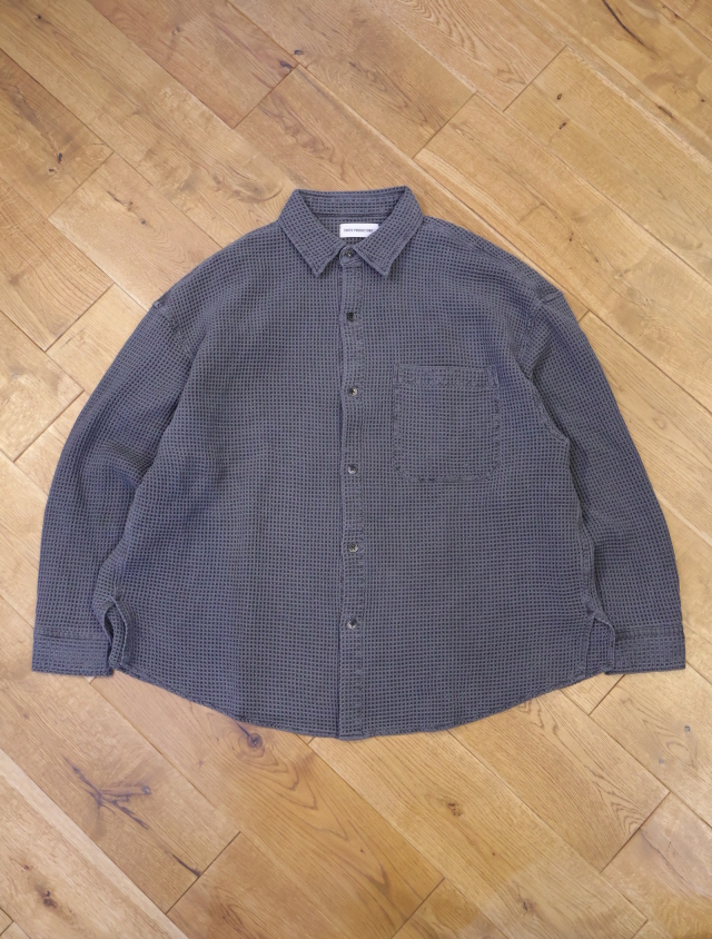 COOTIE 　「Pigment Dyed Waffle L/S Shirt」　ピグメントダイ ワッフルシャツ