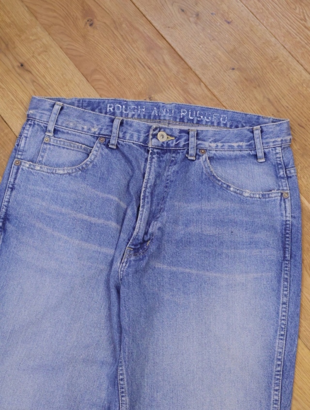 ROUGH AND RUGGED 「CROWN」 ウォッシュ加工 テーパードデニムパンツ 