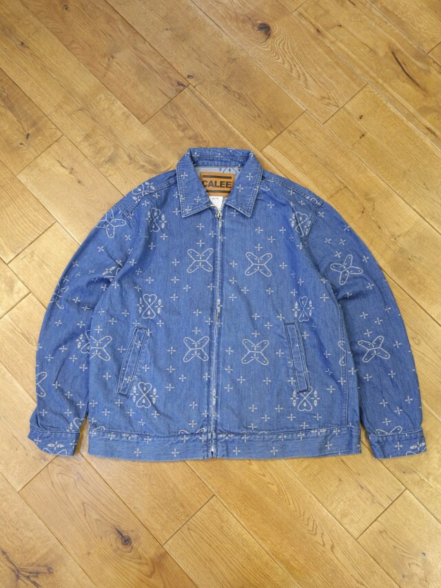 CALEE　「CROSS PATTERN JACQUARD DENIM SWINGTOP」　クロスパターン スウィングトップ