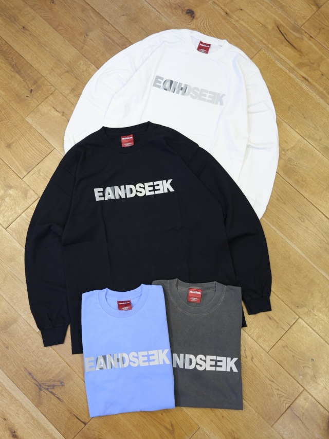 Hide and Seek　「E-Logo L/S Tee（26aw）」　プリントロングスリーブティーシャツ