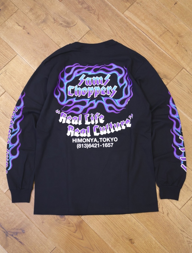 SAMS MOTORCYCLE 「FLAMES LONG SLEEVE TEE」 プリントロング