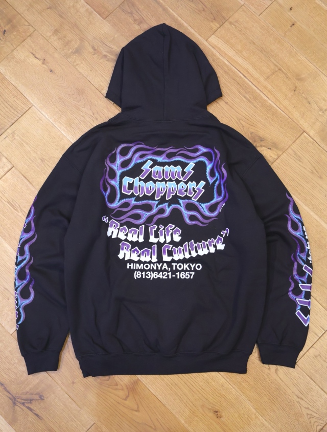 SAMS CHOPPERS Harley-Davidson パーカー SAMS MOTORCYCLE 「FLAMES HOODIE」 プルオーバースウェットパーカー