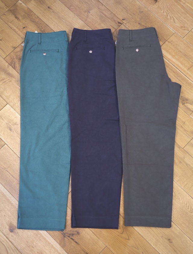 CALEE　　「SLUB SATIN WORK TROUSERS」　スラブサテン トラウザー