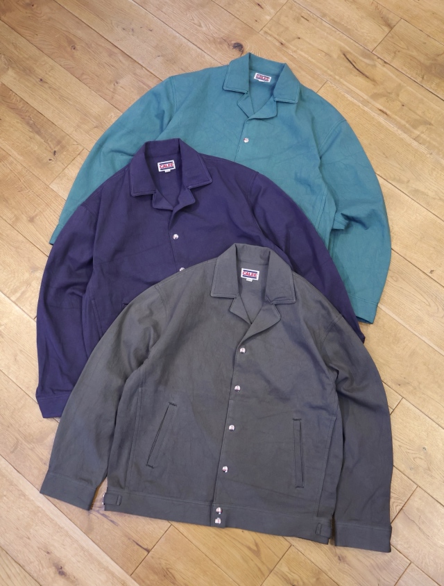 CALEE　「SLUB SATIN OPEN COLLAR JACKET」　スラブサテン オープンカラージャケット