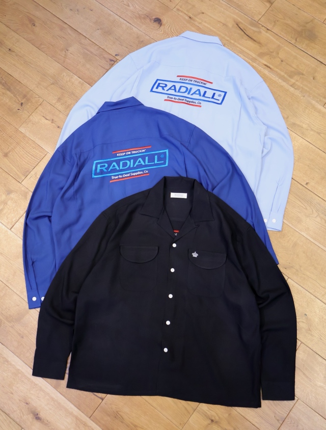 RADIALL　　「ROADSIDE - OPEN COLLARED SHIRT L/S」　 レーヨン オープンカラーシャツ