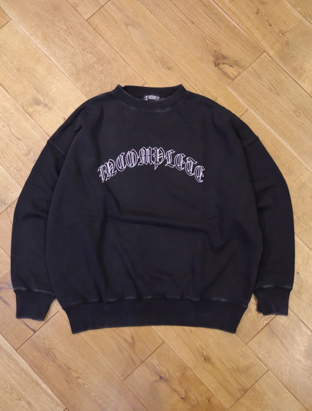INCOMPLETE TOKYO 「Faded sweat shirts type-2」 フェード加工 クルー