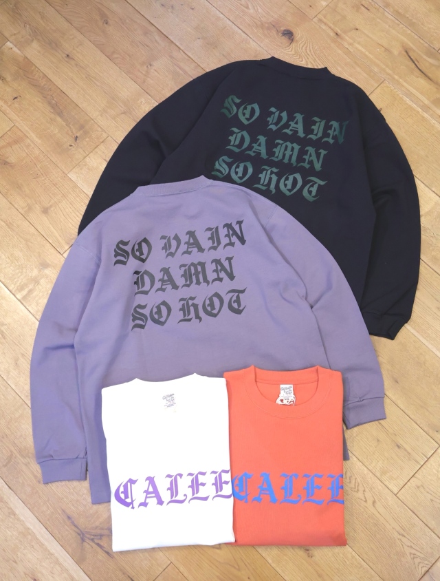 【NEW YEAR ITEM !!】CALEE　　「O/E LOGO HEAVY WEIGHT L/S TEE」　　プリントロングスリーブーティーシャツ