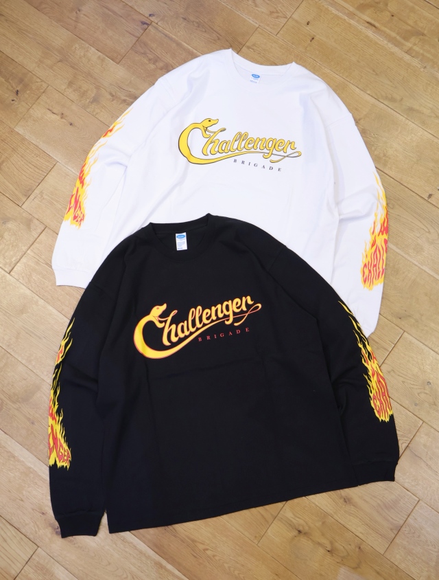 CHALLENGER  　「L/S SNAKING LOGO TEE」　プリント ロングスリーブティーシャツ