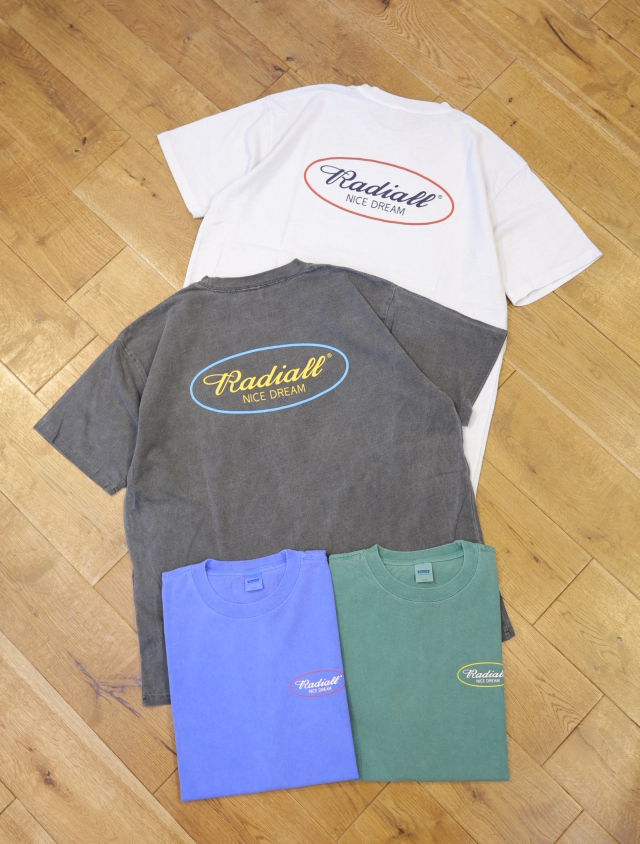 RADIALL 　「OVAL - CREW NECK T-SHIRT S/S」　ピグメントダイ プリントティーシャツ