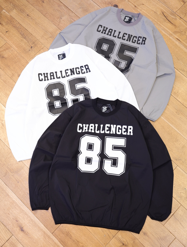 CHALLENGER　「L/S NUMBERS WIND CREW」　ナイロン クルーネックシャツ