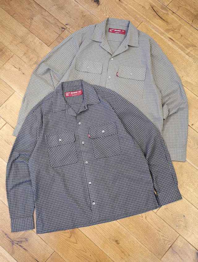 Hide and Seek　「Check L/S Shirt」　オープンカラーチェックシャツ