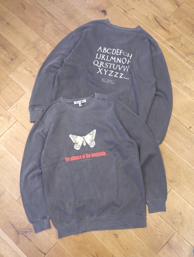 HELLA GREEN 「Butterfly Sweat」　クルーネックスウェット