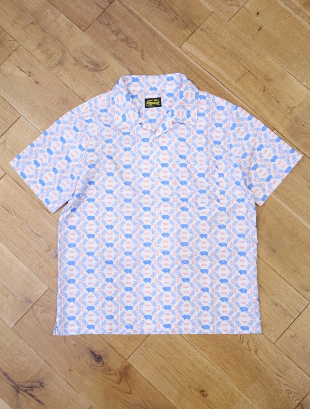 【 8月2日 発売！】PORKCHOP GARAGE SUPPLY　「PORK AOP SHIRT」  　オープンカラーシャツ