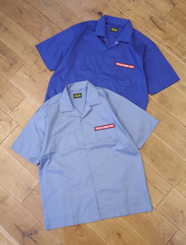 【 8月2日 発売！】PORKCHOP GARAGE SUPPLY　「PCGS WORK SHIRT」  　オープンカラー ワークシャツ