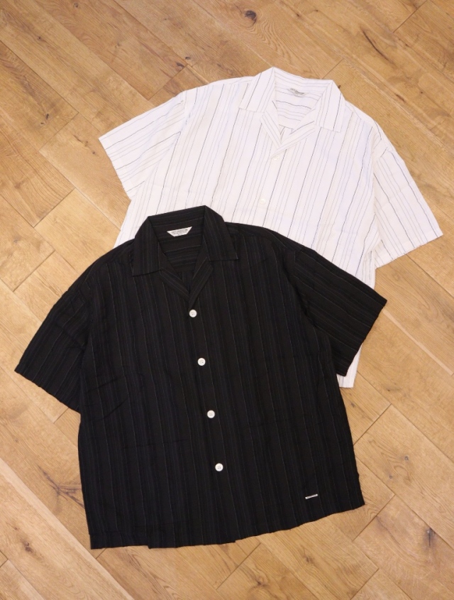 COOTIE 「Stripe Sucker Cloth Open Collar S/S Shirt」 ストライプ