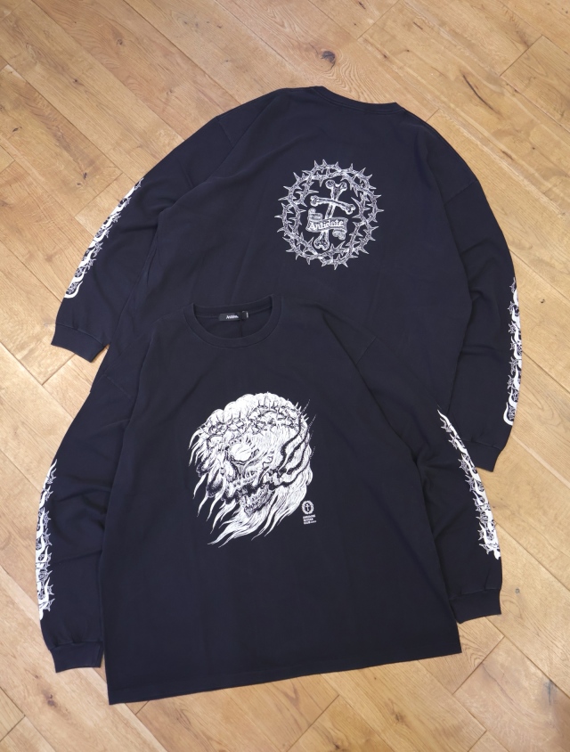ANTIDOTE BUYERS CLUB　　「Fade Wash L/S Tee (Skull Jesus)」　　フェードウォッシュ ワイドシルエットロングスリーブティーシャツ