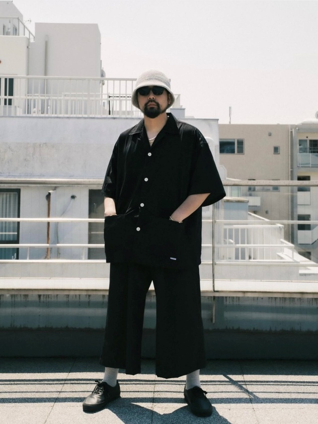 COOTIE 「Finx Cotton Cordlane Open Collar S/S Shirt」 オープン  