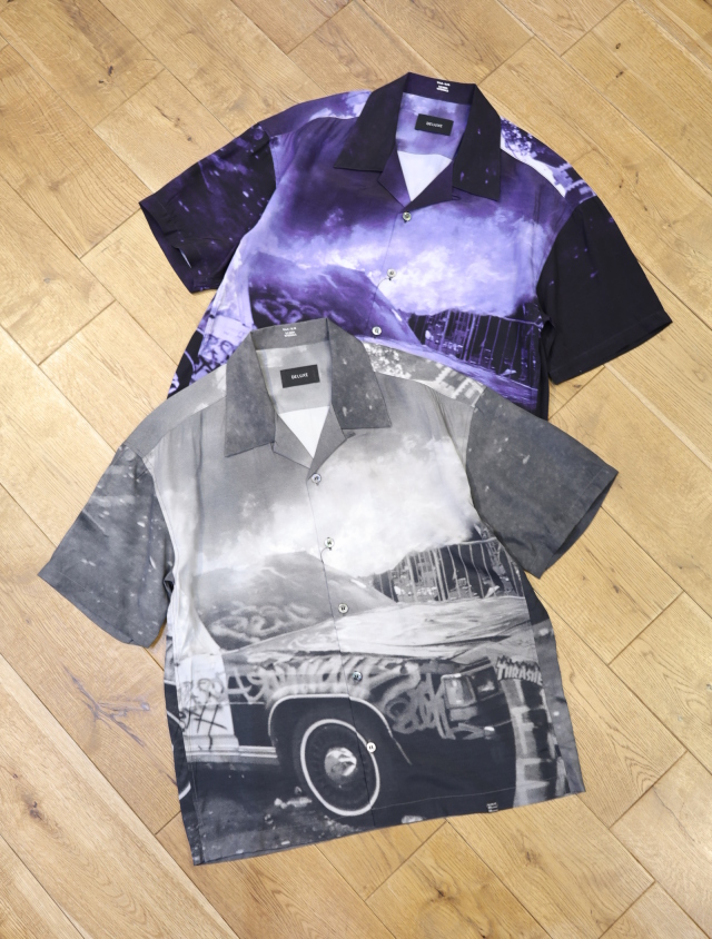 DELUXE x Allan Potter 　 「DELUXE x Allan Potter Shirts」　レーヨン オープンカラーシャツ