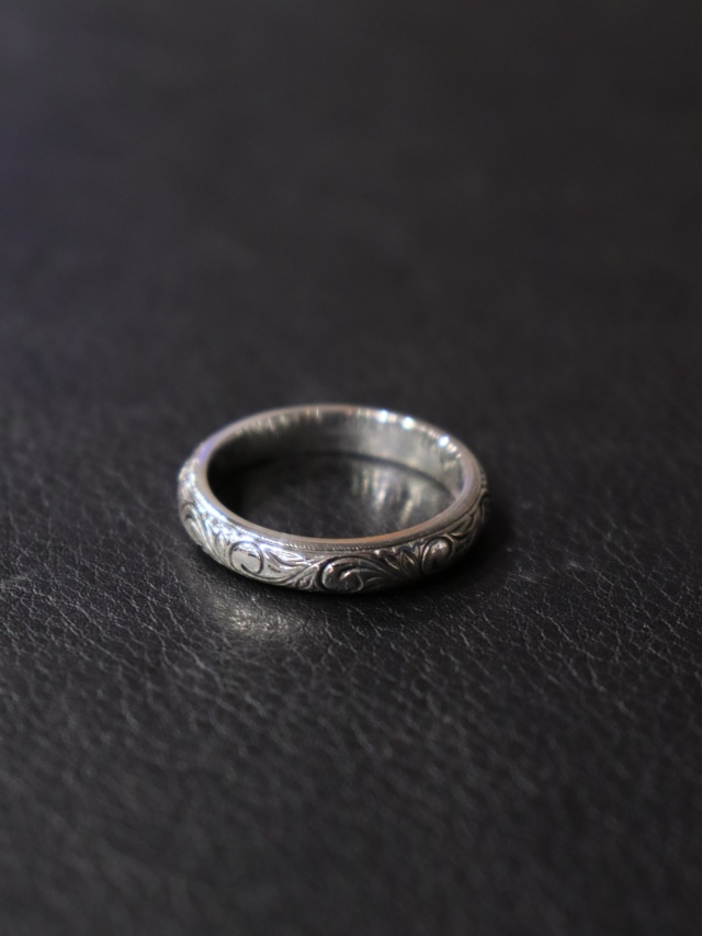 22SS ～】ANTIDOTE BUYERS CLUB 「Engraved Round Ring」 SILVER950製