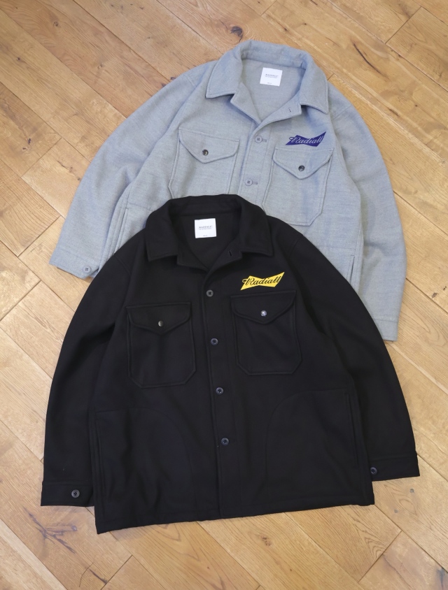 RADIALL　　「BOWTIE - CPO SHIRT L/S」　 ポリエステルメルトン CPOシャツジャケット
