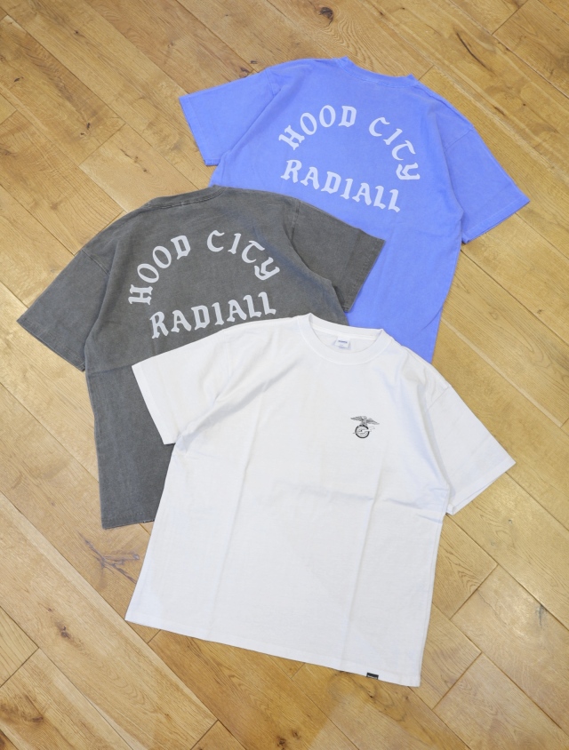 RADIALL 　「HAWK - CREW NECK T-SHIRT S/S」　ピグメントダイ プリントティーシャツ