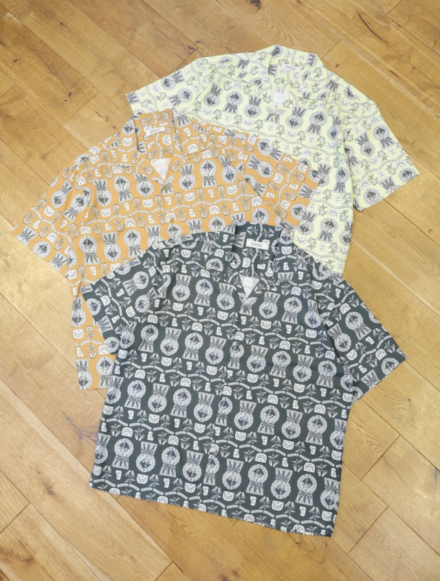 RADIALL　　「COMMUNE - OPEN COLLARED SHIRT S/S」　 レーヨン オープンカラーシャツ