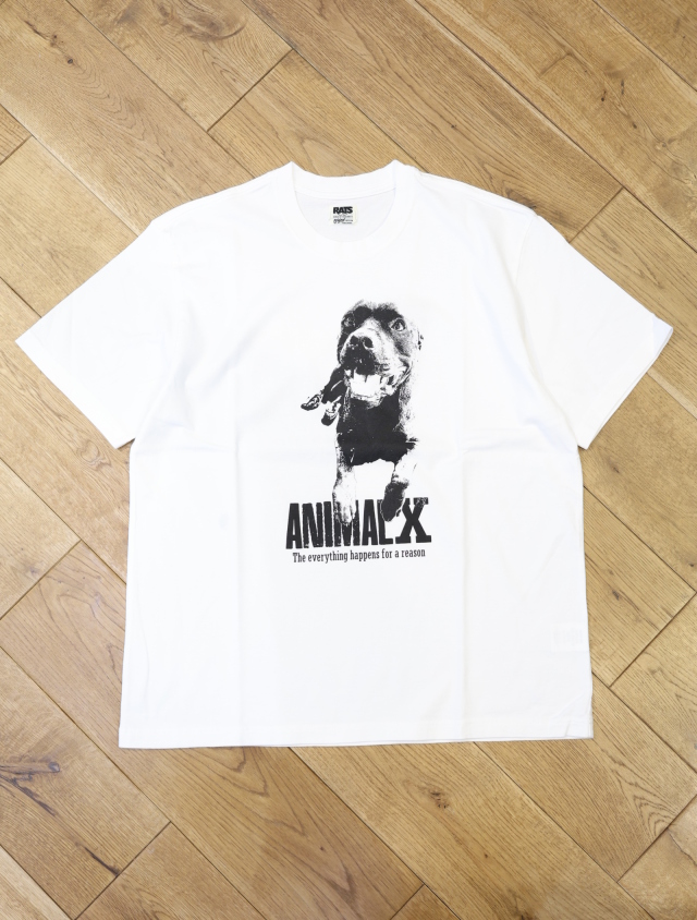 RATS　「ANIMAL X TEE」　プリントティーシャツ