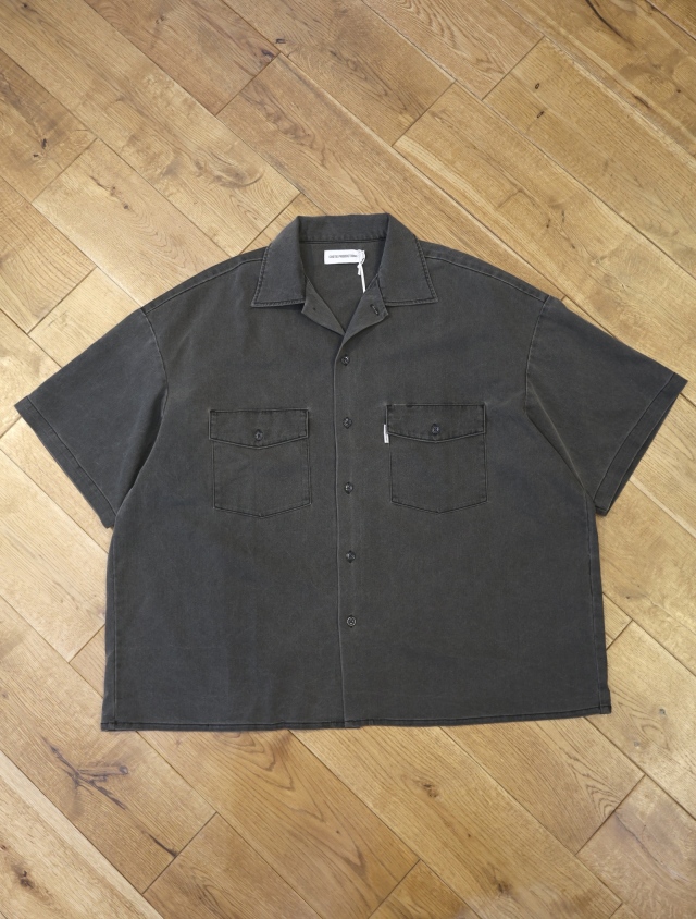 COOTIE　　「Pigment Coating T/R Twill S/S Work Shirt」　オープンカラー ワークシャツ