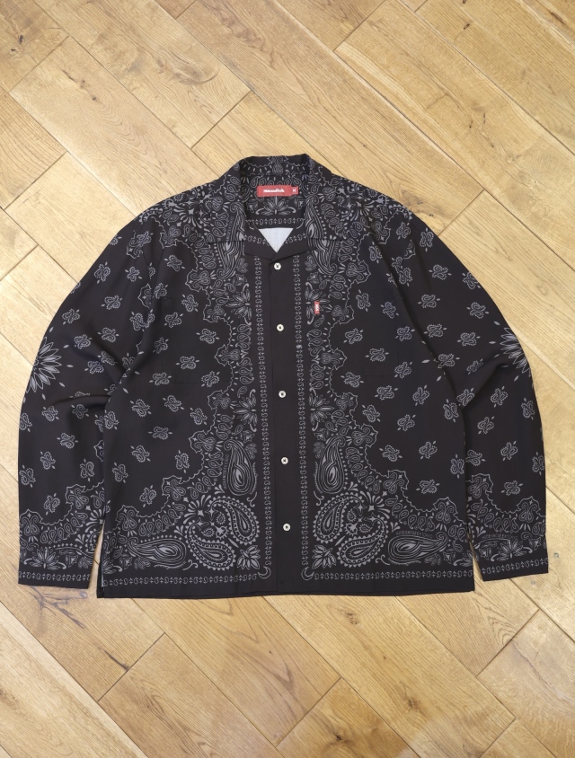 Hide and Seek　「Bandana L/S Shirt（26SS）」　テンセル  オープンカラーシャツ